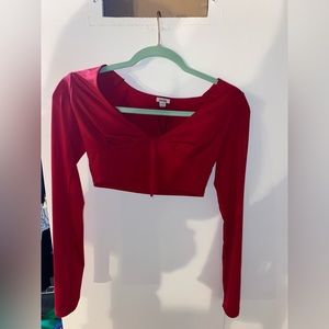 Red Garage Crop Top